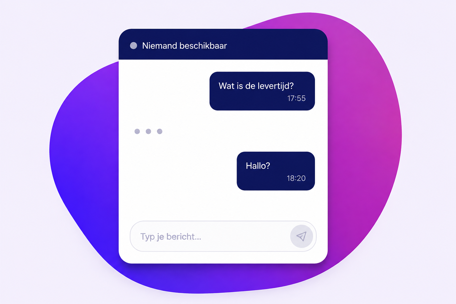 An unanswered question in a chat window next to the same question that does get an answer